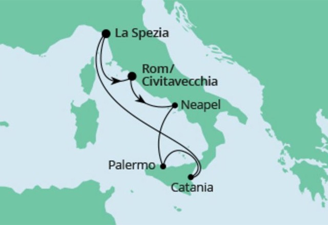 Rejs wybrzeże Włoch statkiem AIDAblu
